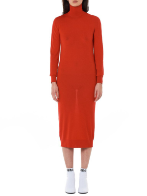 Knit Merino Dress (d008k-mw-scarlet-red)