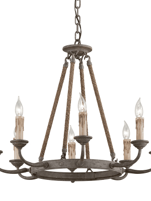 Cyrano 8lt Chandelier Earthen Bronze