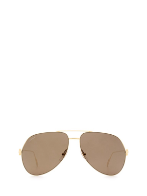 Cartier Aviator Frame Sunglasses