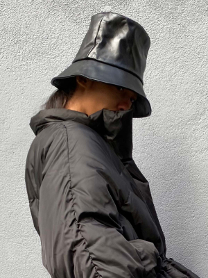 Vegan Leather Bucket Hat