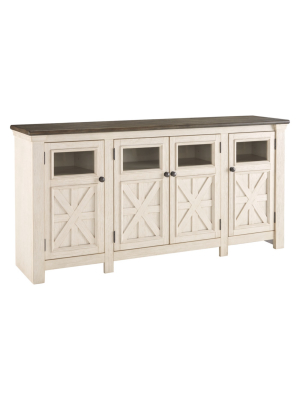 Bolanburg Extra Large Tv Stand Brown/white - Signature Design By Ashley