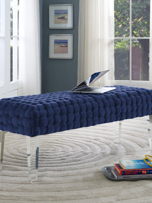 Valerie Velvet Woven Bench