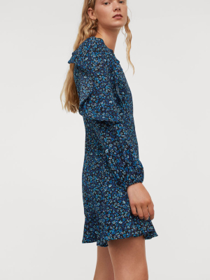 Flounce-trimmed Dress