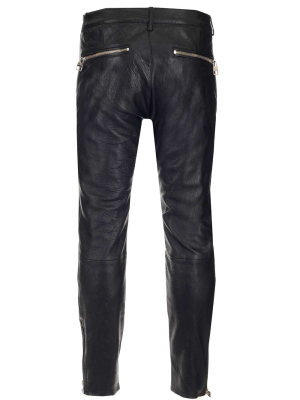 Alexander Mcqueen Leather Biker Pants