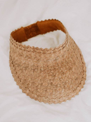The Leia Hand Woven Rattan Visor By Village Thrive
