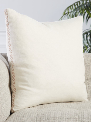 Seti Border Pillow In Ivory & Blush