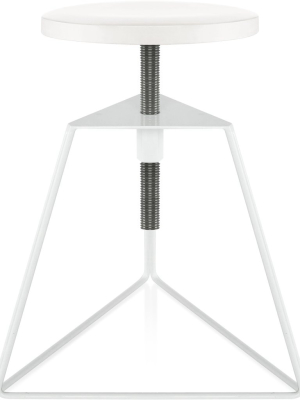 The Camp Stool - White Marble