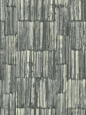 Blocked Texture Wallpaper In Charcoal From The Nouveau Collection By Wallquest