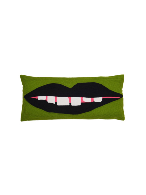 Say No More 36x16" Pillow, Green