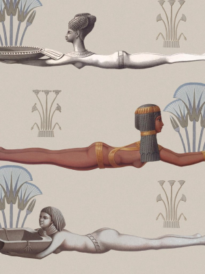 Egyptum Wallpaper In Taupe From The World Of Antiquity Collection By Mind The Gap