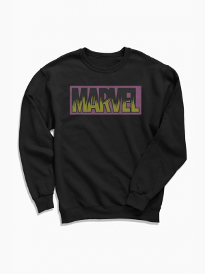Marvel Classic Flame Logo Crew Neck Sweatshirt