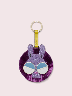 Spademals Raffia Money Bunny Dangle Keychain