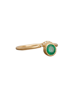 Emerald Wave Ring