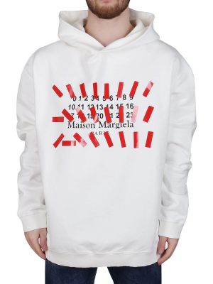 Maison Margiela Tape Print Oversized Hoodie