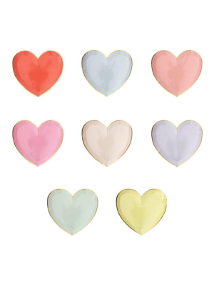 Party Palette Heart Small Plates (x 8)