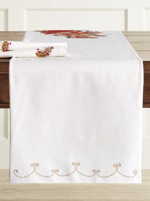 Twas The Night Before Christmas Embroidered Table Runner