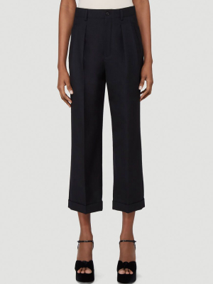 Saint Laurent Straight-leg Cropped Trousers