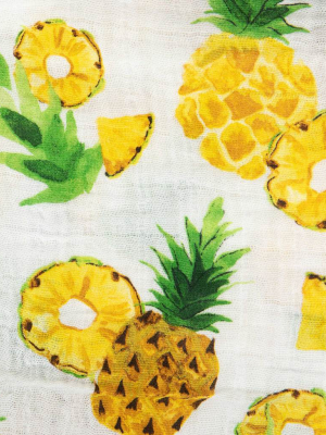 Cotton Muslin Swaddle Blanket - Fresh Pineapple