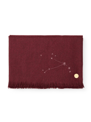 "aries" Embroidered Baby Alpaca Throw - Blanket