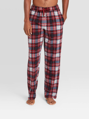 Men's Plaid Microfleece Pajama Pants - Goodfellow & Co™ Berry Blush