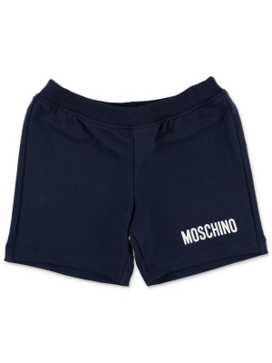 Moschino Kids Teddy Bear Logo Printed Track Shorts