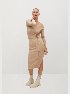 Ribbed Jersey Dress