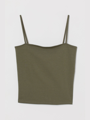 Cropped Jersey Camisole Top