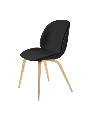 Beetle Dining Chair - Front Upholstered - Oak Lacquered Base