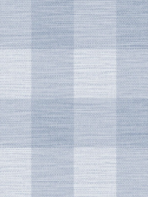 Rugby Gingham Wallpaper In Carolina Blue From The Luxe Retreat Collection By Seabrook Wallcoverings