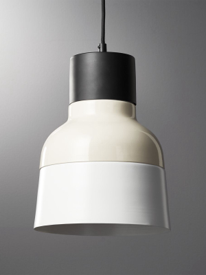 Soso Tan And White Metal Pendant Light