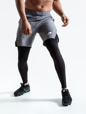 Pep Shorts (2-in-1 Training Tights) - Grey/black