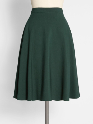 Modcloth X Collectif Cool As A Cucumber A-line Skirt