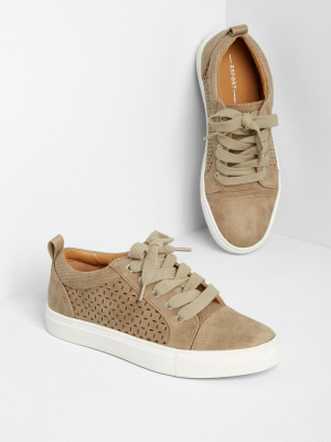 Positively Perforated Lace-up Sneakers