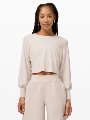 La Relaxed Crop Puff Long Sleeve