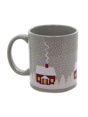 Tabletop 3.75" Snowy House Ceramic Mug Christmas Winter Cose Nuove - Drinkware