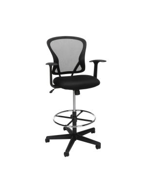 Mid Back Mesh Drafting Stool Black - Ofm