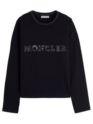 Moncler Enfant Sequin Logo Sweatshirt