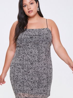 Plus Size Snakeskin Mini Dress