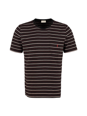 Saint Laurent Striped Monogram T-shirt