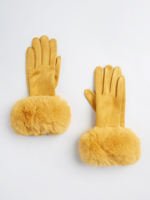 A Brilliant Gesture Faux-fur Gloves