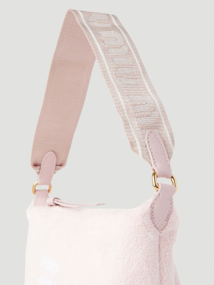 Miu Miu Logo Jacquard Shoulder Bag