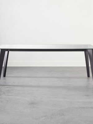 Harper Black Dining Table With Glass Top