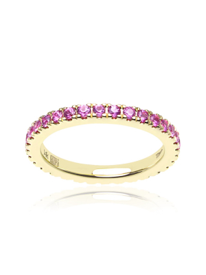 Pink Sapphire Eternity Ring