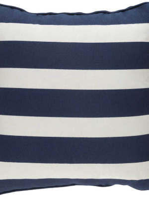 Glisten Striped Pillow Navy/ivory