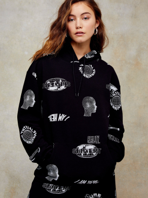 Virtual Reality Print Sweatshirt In Black