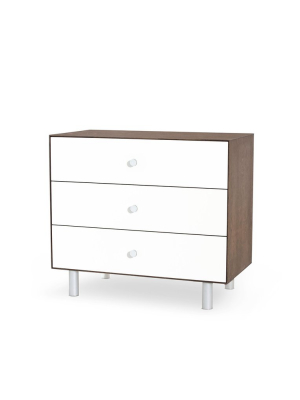 3 Drawer Dresser - Classic - White/walnut