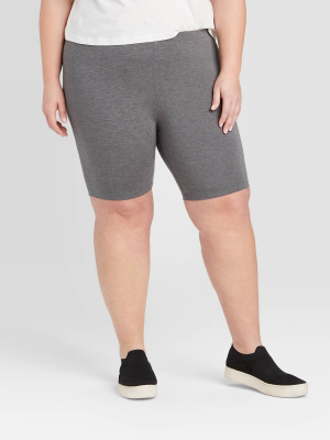 Women's Plus Size Midi Bike Shorts - Ava & Viv™