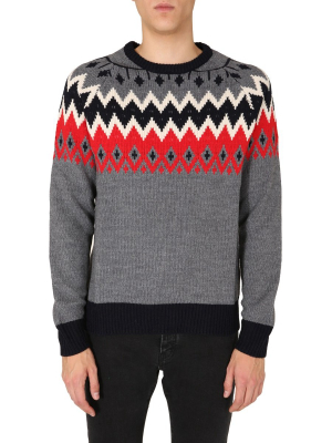 Msgm Intarsia Knit Jumper