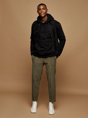 Considered Khaki Organic Corduroy Tapered Trousers