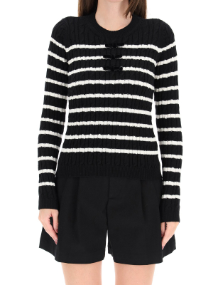 Redvalentino Striped Knit Sweater